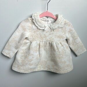 Janie and Jack baby quilted bow dress set